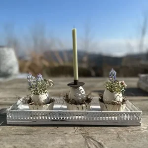 Teller, Tablett antique weiß klein