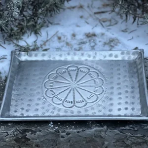 Teller Tablett silber rechteckig