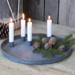 Dekoteller inkl. 4 Magnete für Stabkerzen