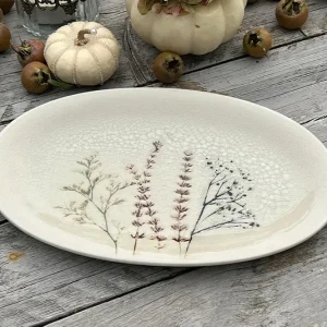 Teller oval Blumenwiese Bea