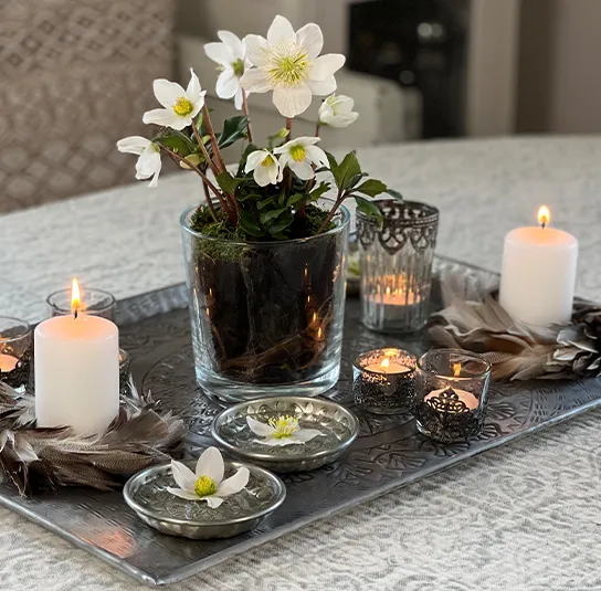 Schälchen Metall silber, Schwimmschale für Teelicht – Bild 7