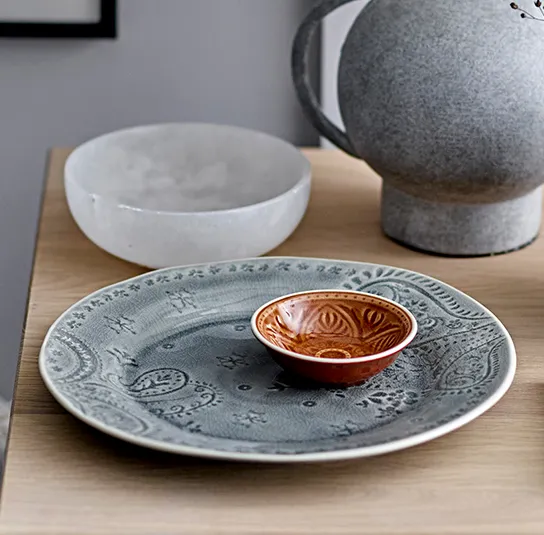 Teller Indiska blau/grau – Bild 3