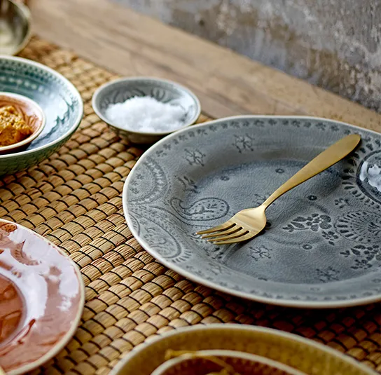 Teller Indiska blau/grau – Bild 5