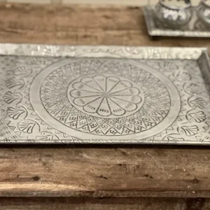 Teller Tablett silber eckig