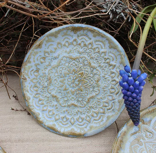 Teller Dani Mandala Wolke, Sand oder Himmel – Bild 9