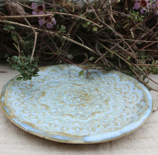 Teller Dani Mandala Wolke, Sand oder Himmel – Bild 7