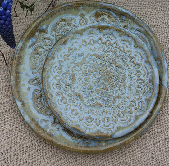 Teller Dani Mandala Wolke, Sand oder Himmel – Bild 4