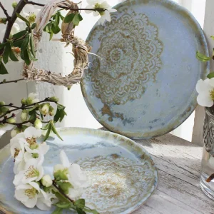 Teller Dani Blume groß Himmel – 19 cm