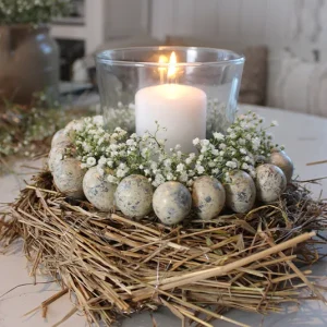 DIY Dekoset – Windlicht mit Wachteleiern