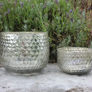 Schale, Windlicht Feli silber