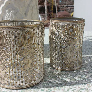 Windlicht Liva antique messing