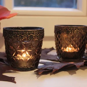 Windlicht Tyst braun klein – 2 Varianten