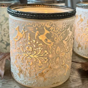 Windlicht Schneekristall