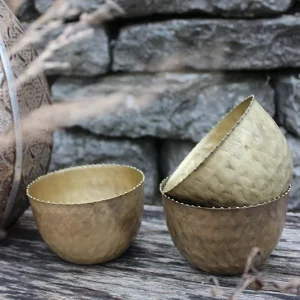 Zinkschale Lena gold klein