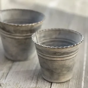 Zinktopf Rüschen klein