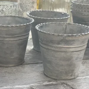 Zinktopf Rüschen groß